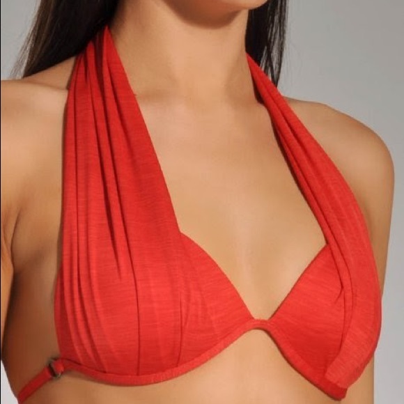 Hurley Other - Hurley womens bikini halter top pink large tie
